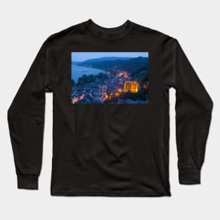 Old town, dusk, Bacharach, Middle Rhine, Rhine, evening Long Sleeve T-Shirt